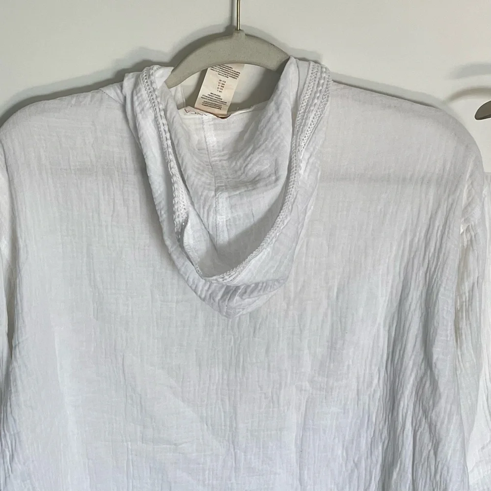 La Blanca Swimwear White Hooded Sweater Swimsuit Cover Up - 47070